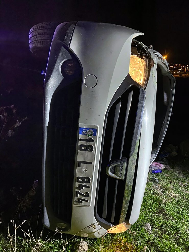 Bodrum'da otomobil, şarampole yuvarlandı: 2 yaralı