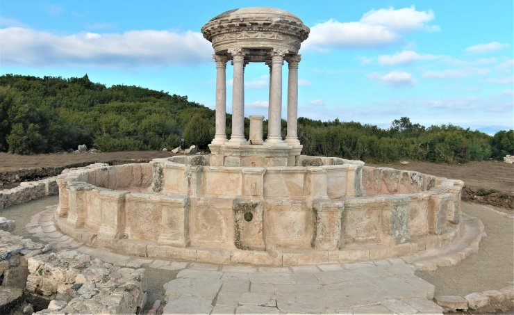 Kibyra Antik Kenti'ndeki Yuvarlak Planlı Çeşme'nin restorasyonu tamamlandı