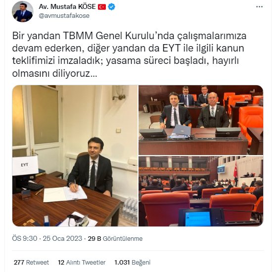 AK Parti milletvekillerinden EYT imzası