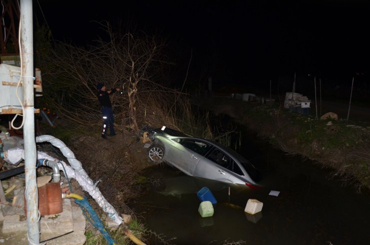 Antalya Serik’te otomobil dereye uçtu: 1 yaralı