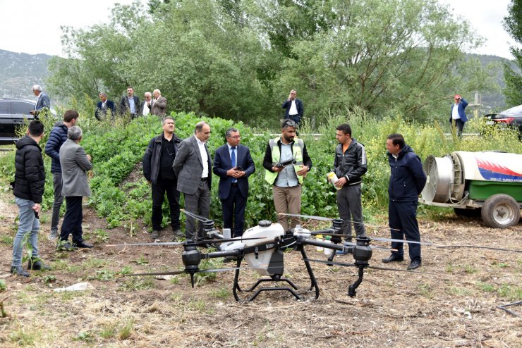 Eğirdir'de tarım alanları dronla ilaçlanacak