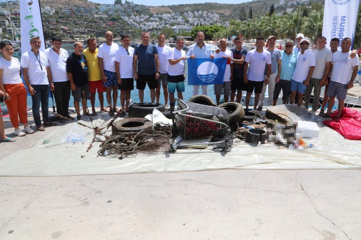 Bodrum'da deniz dibinden 362 kilo atık çıktı