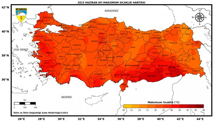 Maksimum sıcaklık 1.7 derece arttı; Senirkent'te 0, Cizre'de 42.5 derece ölçüldü