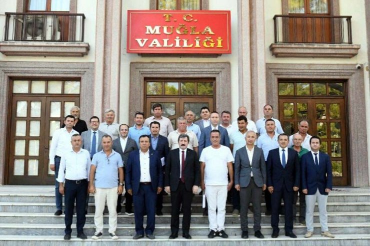 Akbelen muhtarları Muğla Valiliği'ni ziyaret etti