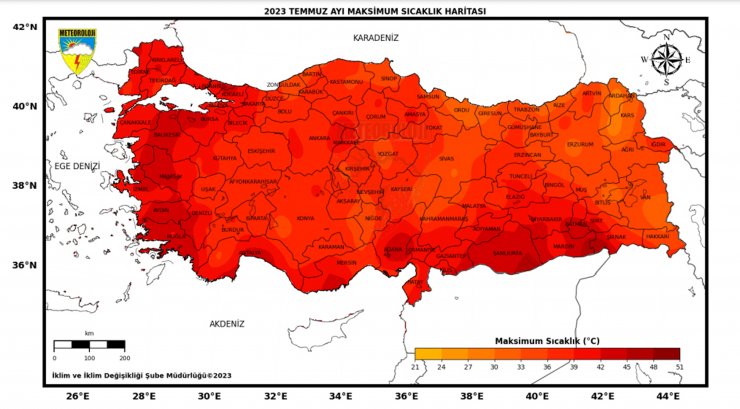 Son 53 yılın en sıcak 10'uncu temmuz ayı