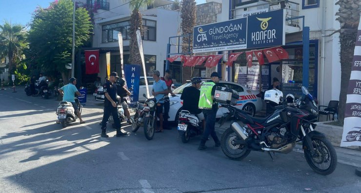 Bodrum’da motosiklet sürücülerine denetim