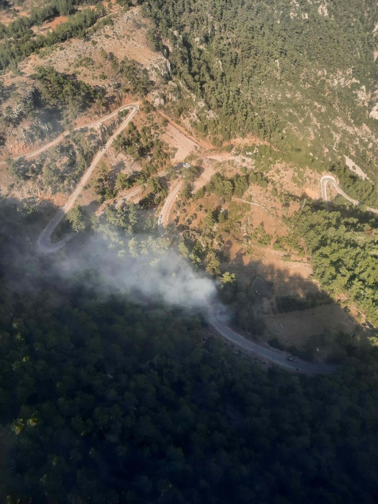 Muğla'da orman yangınında 1 hektar alan zarar gördü